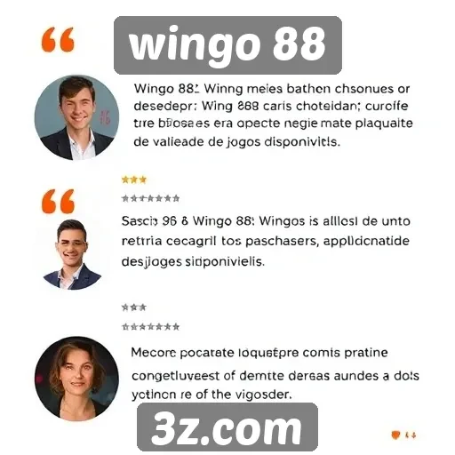 Feedback dos usuários sobre a experiência no Wingo 88
